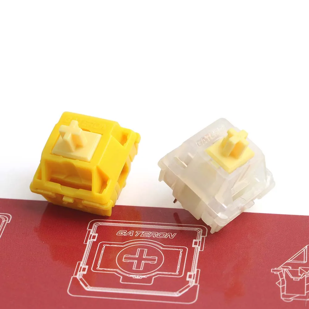 Gateron Cap молочно-желтый V2 переключатель 5-контактный линейный RGB рычажный 63G Mx для