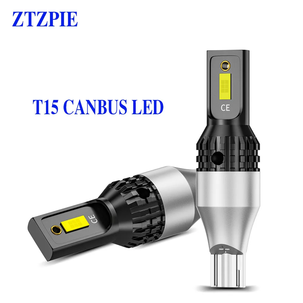 

ZTZPE лампа для номерного знака 6000K T15 LED 1156 1157 7740 3156 CANBUS светодиодный стоп светильник сигнал боковой маркер сигнальная лампа 12 В 20 Вт