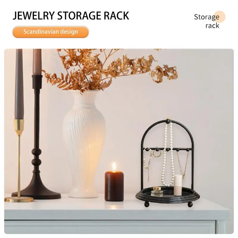 wa stojak na biżuterię mały blat naszyjnik uchwyt kolczyki elegancki wieszak taca do przechowywania brelok kluczy bransoletkę dla domu