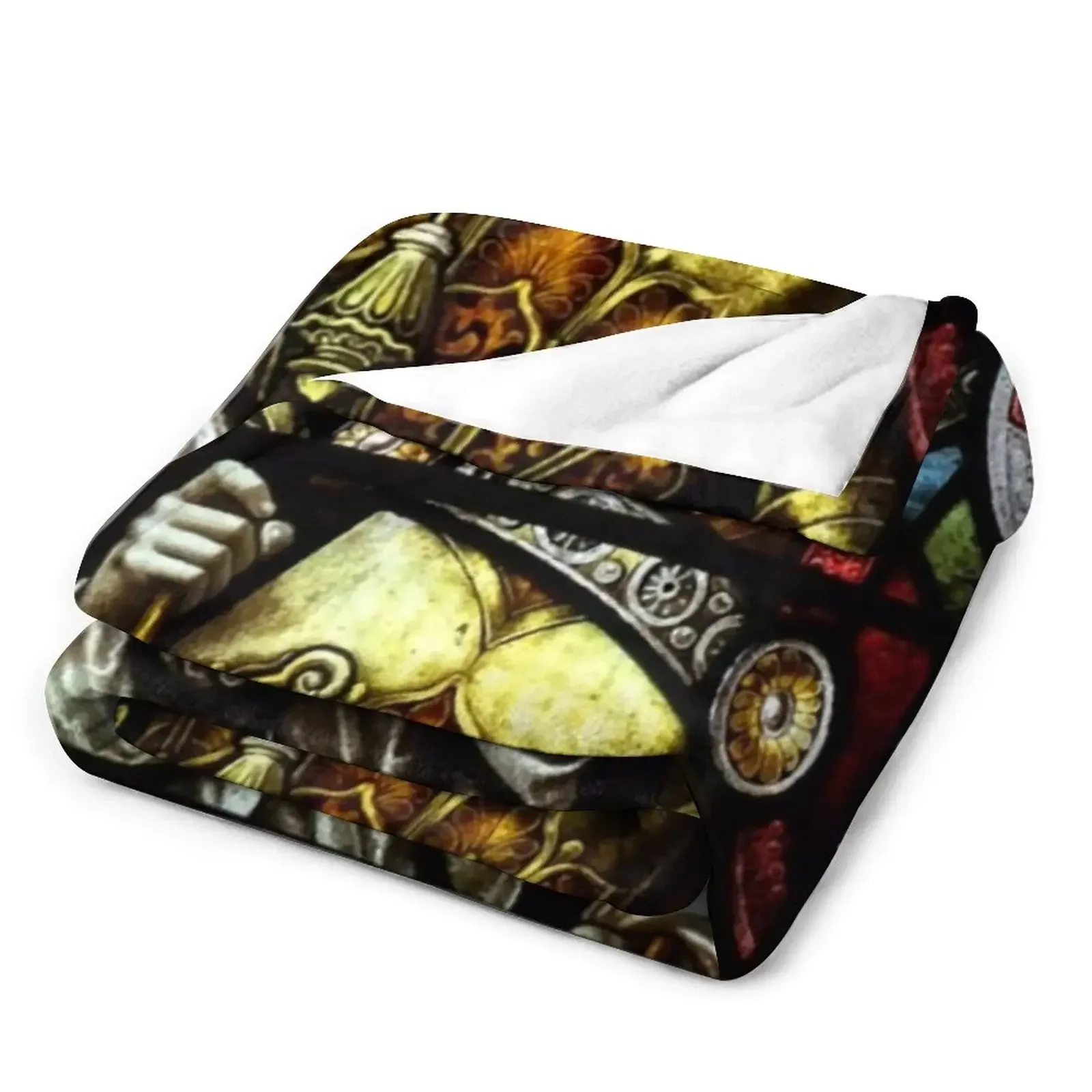 Одеяло HD из витражного стекла с изображением арчангеля Майкла Кристиана Креста