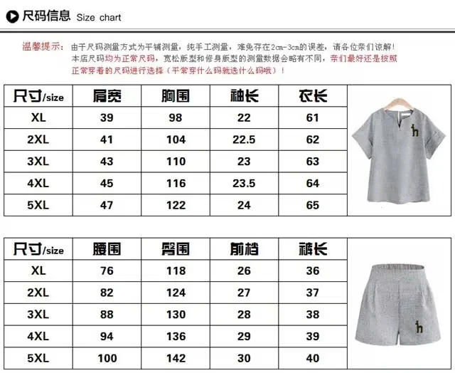 2023 Summer New Loose European And American Style Large Size Women's Short-sleeved Blouse Shorts Two-piece Suit