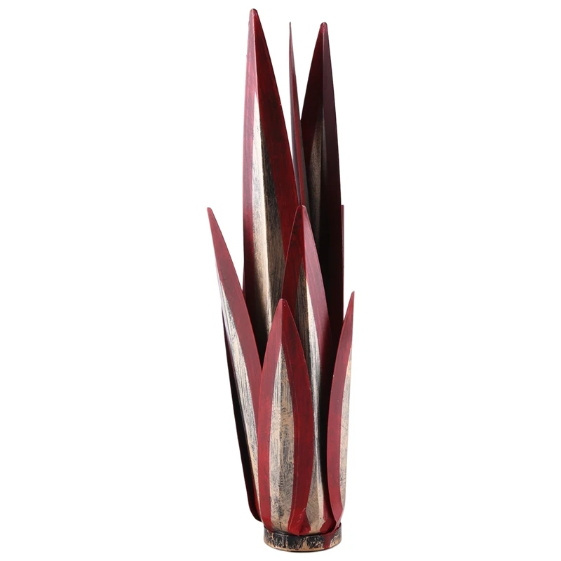 

Wind Resistant Metal Agave Art Plant Garden Sculpture Outdoor Decoration Lawn Decoration (12 Leaf Red 1Pc)