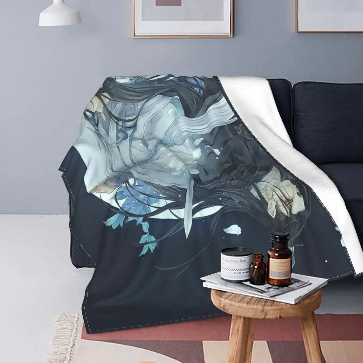 

The Untamed Lan Wangji Weiying Lgbt Blanket Grandmaster of Demonic Cultivation Wool Warm Throw Blankets for Chair Covering Sofa