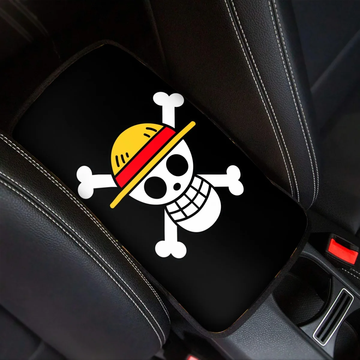INSTANTARTS Japan Anime Car Armrest Cover Mat Center Console Cover Pad Auto Accessories Interior Automobiles Armrest Pad かいぞくおう