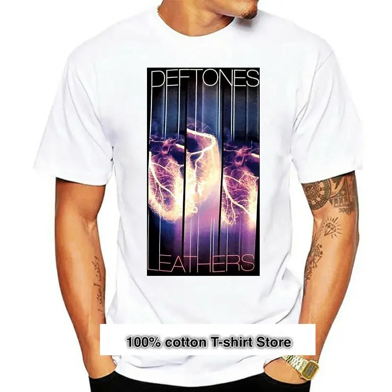 

Camiseta de cuero с imagen negra de Deftones tones для взрослых, camiseta Harajuku de Hip Hop, nueva