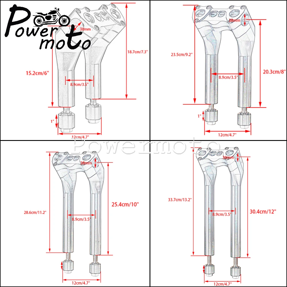 38 мм 1-1/2 &quotруль мотоцикла High Riser клубный стиль Pullback ручка зажим для Harley Dyna Chopper Bobber