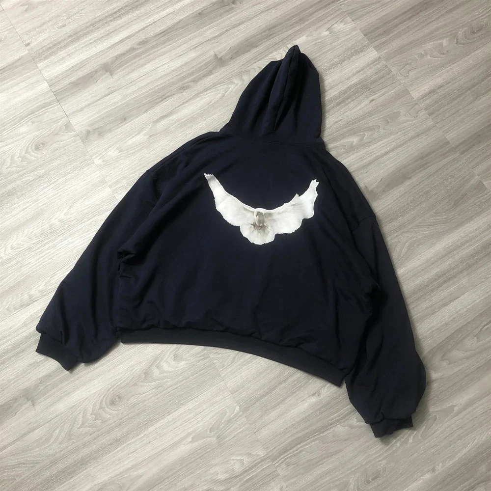 

Frog Drift Kanye DONDA YZY Streetwear Best Quality 1：1 Dove Of Peace Loose Oversized Pullover Tops Sweatshirt Hoodies For Men