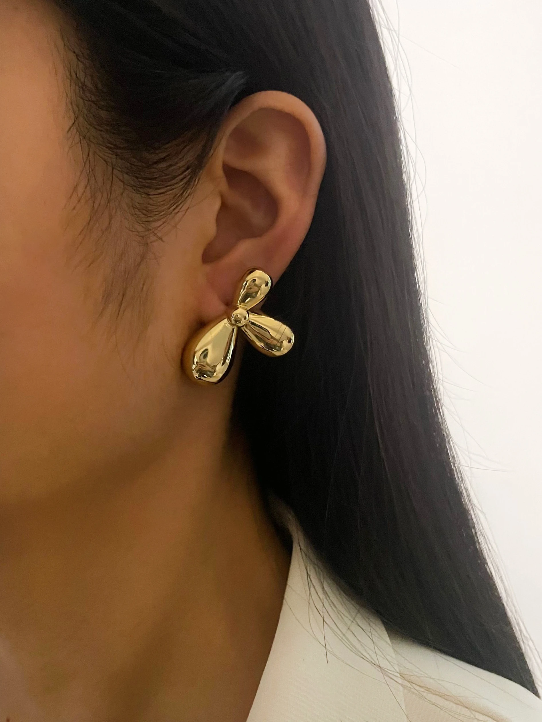 Винтажные Женские Серьги-гвоздики Ghidbk Гладкий Нерегулярный Цветочный Дизайн