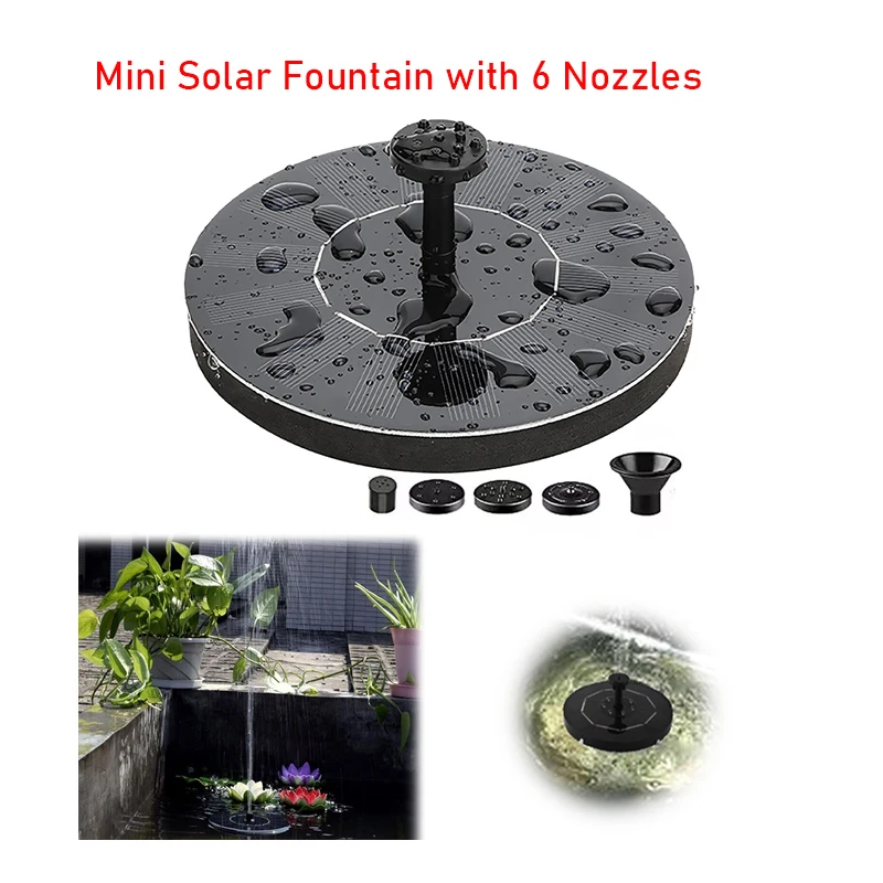 Водяной Насос На Солнечной Энергии С 6 Насадками 16/13 См Плавающий Солнечный