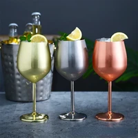new drinkware bar champagne goblet 220500 ml stainless steel wine glasses whiskey cup cocktail glasses plated wine glasses