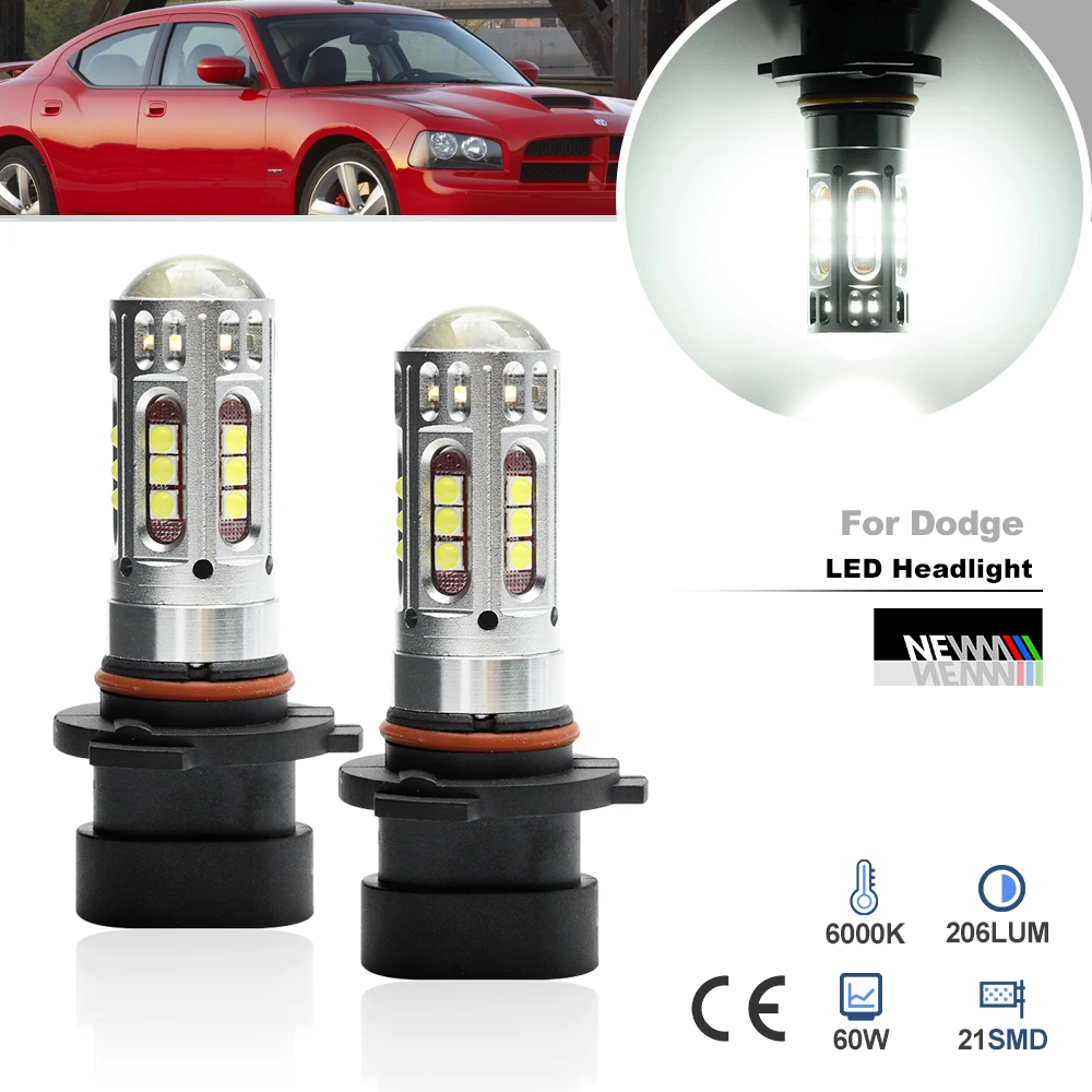 2 шт. для Dodge Viper 2003-2010 зарядное устройство 2006-2010 Intrepid 9005XS HB3A светодиодные фары дальний свет лампы фары Canbus без мерцания
