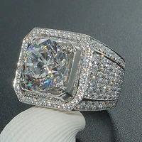 sale 5 12 white golden iced out hiphop engagement rings cz pinky men women full crystal ring