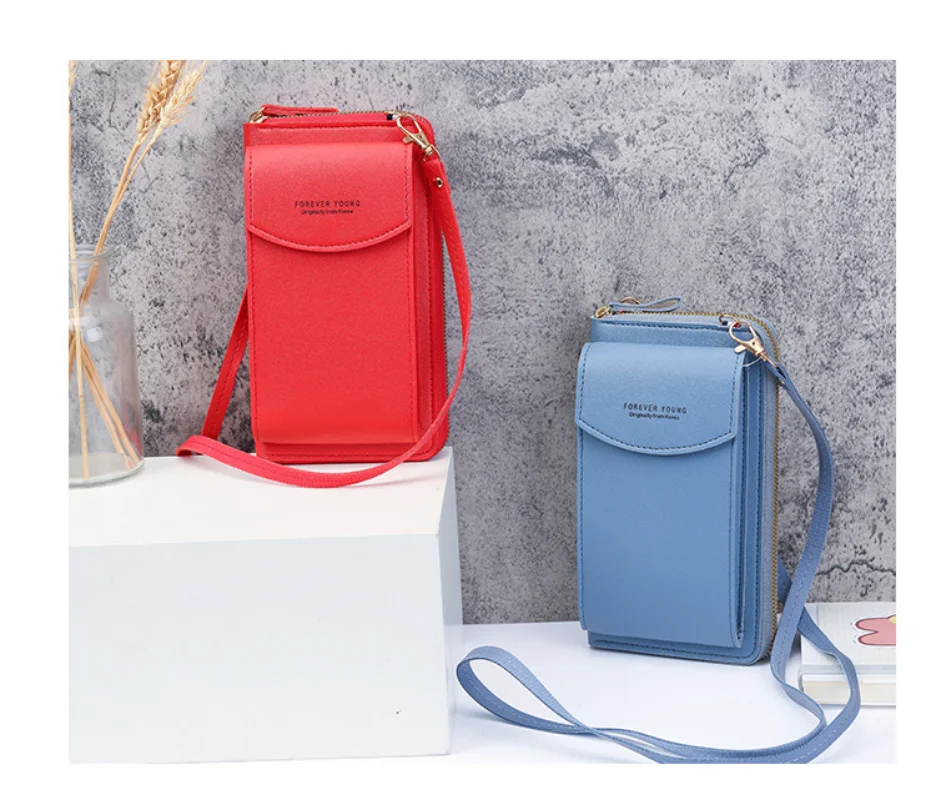 Fashion Single Shoulder Crossbody Cell Phone Bag Mini Versatile Multi Card Position Card Bag Female