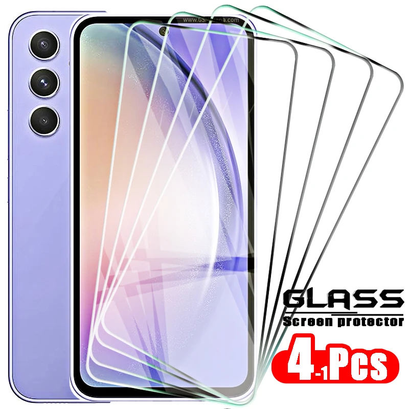 4-1 шт. закаленное стекло для Samsung Galaxy A54 A34 A24 A14 A04 E A04S A13 4G A23 A33 A53 A73