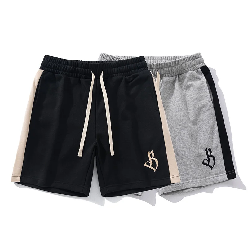 American basketball shorts, men's summer loose fitting sports capris, unisex trendy high street casual pants