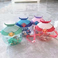 baby bottles kids water sippy cup creative feeding cups with straws leakproof water bottles round drinking straw cup with strap