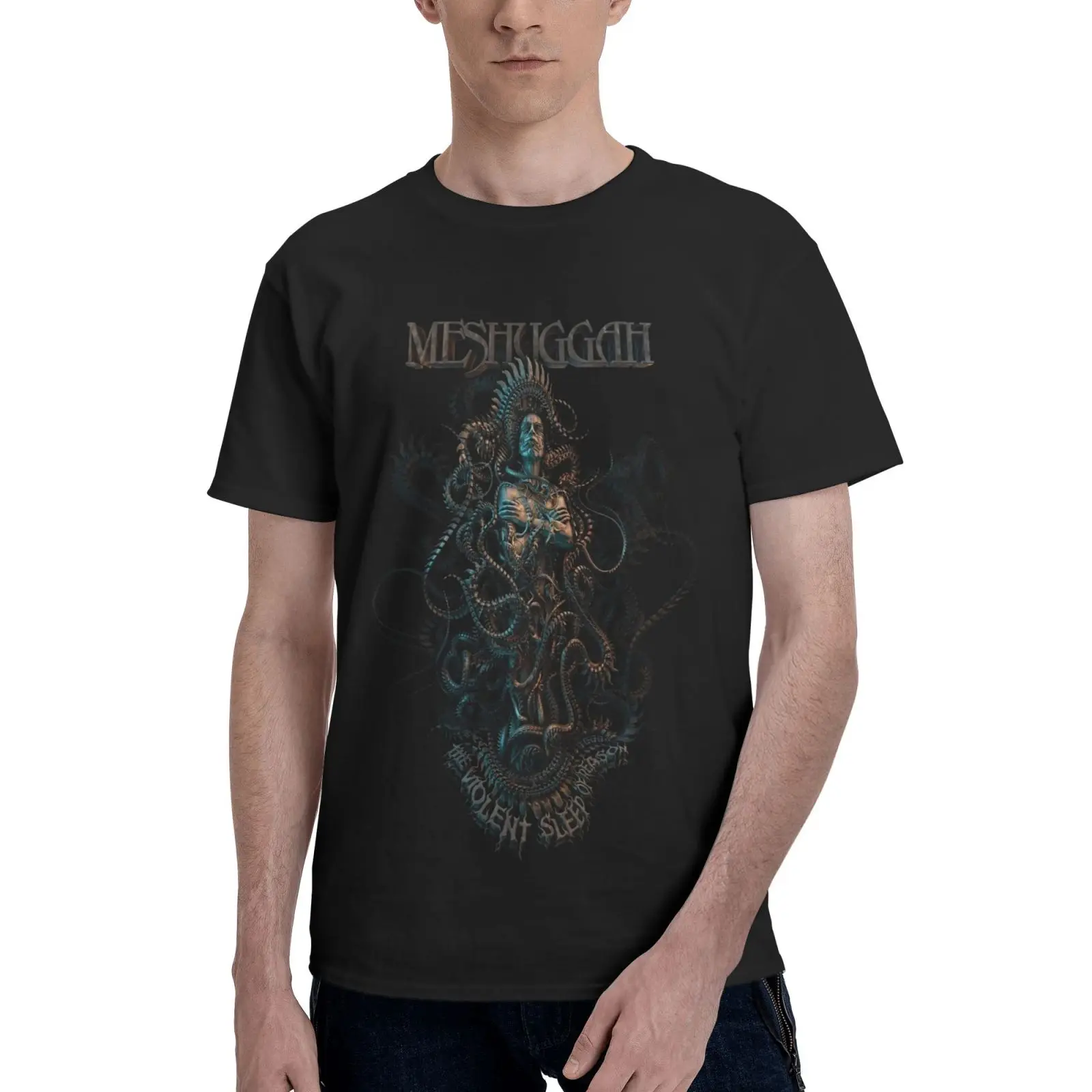 

Meshuggah The Violent Sleep Of Reason 6365 Oversized T-Shirt Tshirt Tops Clothing T-Shirts Tshirt Men's T-Shirts Men's T-Shirt