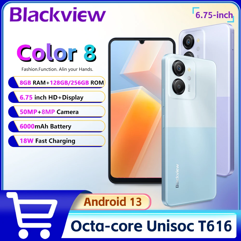 Смартфон Blackview color 8 8/128ГБ 8/256ГБ global