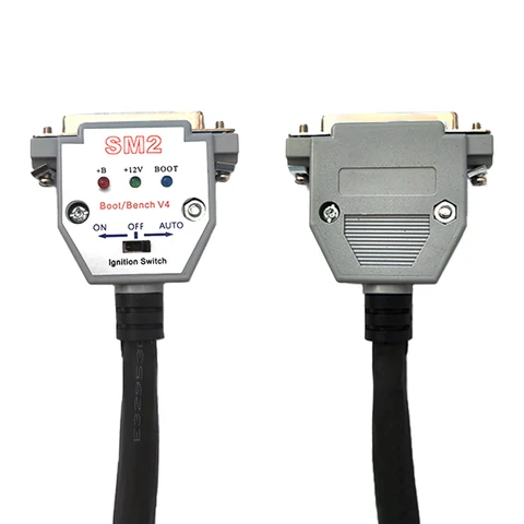 SM2 PRO 3 J2534 Кабель со светодиодной подсветкой и загрузкой DB25 Кабель для настольного пиновки ECU для чтения и записи VCI ECU BATT VCC KLINE CAN-H CAN-L