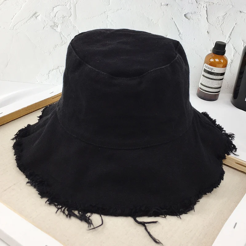 Панама женская/мужская с кисточками мягкая винтажная рыболовная шляпа из денима