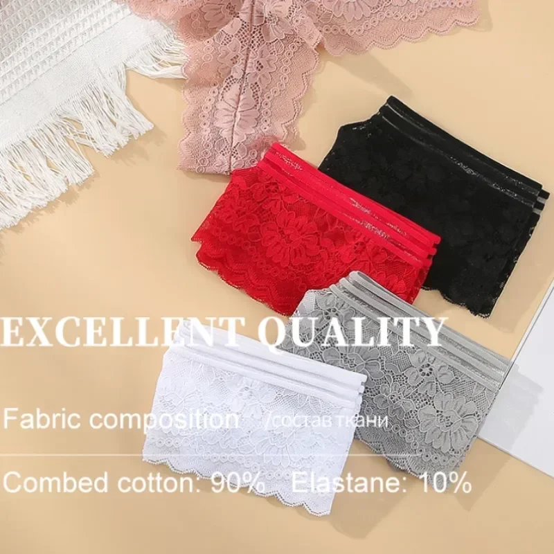 

3PCS Brief Panties Solid Thongs Sexy Waist Lingerie Low Lace Lady Women Intimates G-string Underpants Breathable Underwear Color