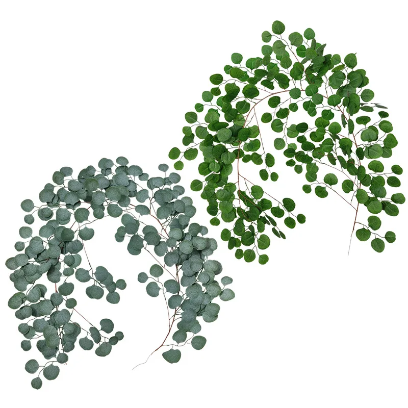 

New 180cm Artificial Plant European Style Eucalyptus Rattan Home Hotel Garden Wedding Wall Hanging Decoration Fake Plant