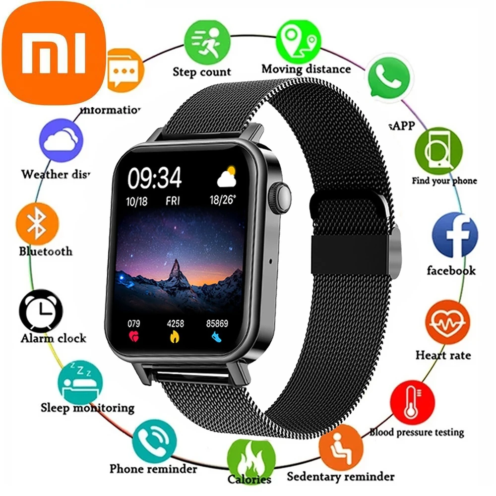 

Смарт-часы Xiaomi с пульсометром и тонометром для мужчин и женщин