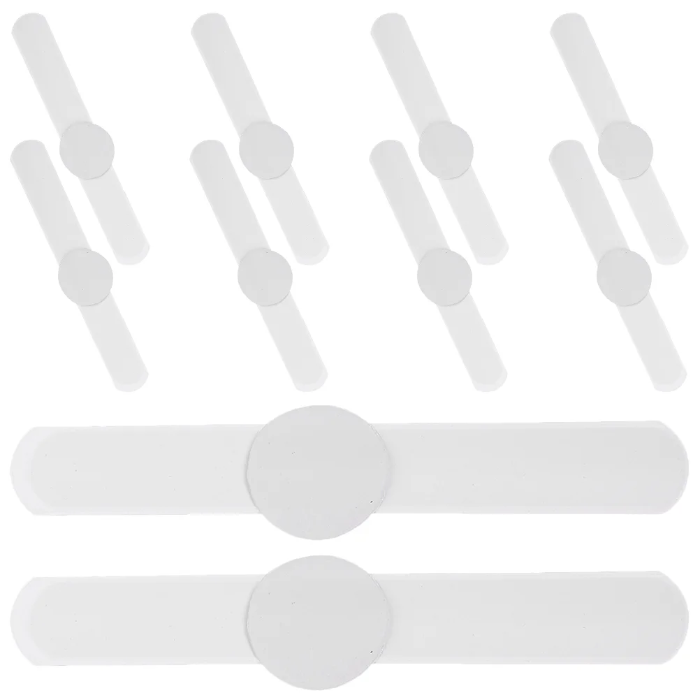 

10 PCS Blank Slap Band Bracelets White DIY Toy Party Supplies Wrist Wristband Snap Decorate
