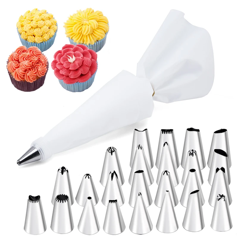 

14/26/29 Pcs Set Cream Nozzles Pastry Tools Accessories for Cake Decorating Pastry Bag Kitchen Bakery Confectionery Equipment
