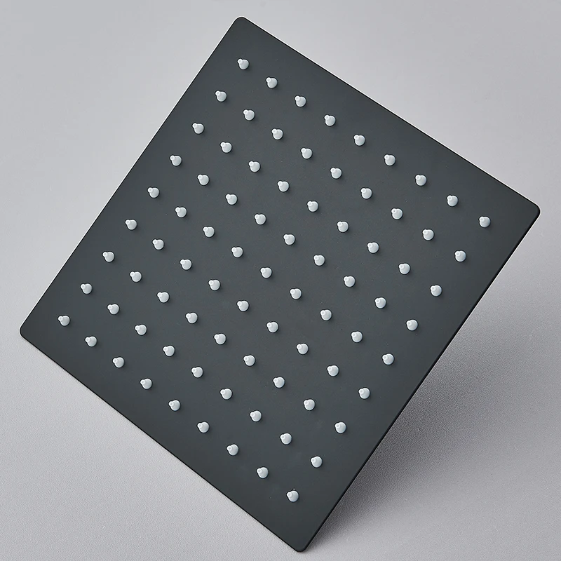 Матовая Черная Насадка Для Душа Квадратная 8/10/12 Дюймов Вращающаяся