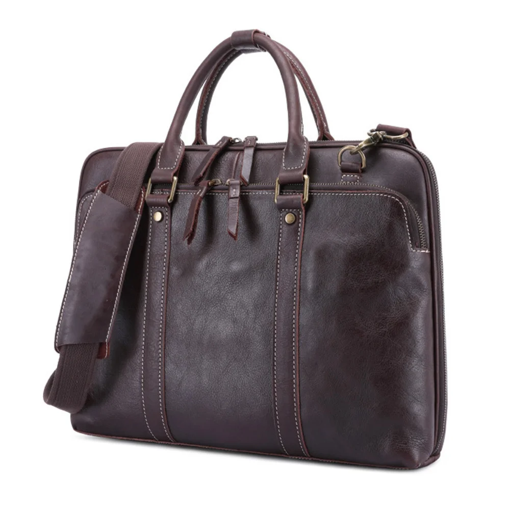 New Design Genuine Cowhide messenger style Handbag men designer luxury Leather Single Shoulder Fashion briefcase High-quality