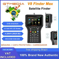 gtmedia v8 finder max dvb ss2s2x satellite finder support h 264h 2658 bit 7 4v4000mah super battery life support vcm acm