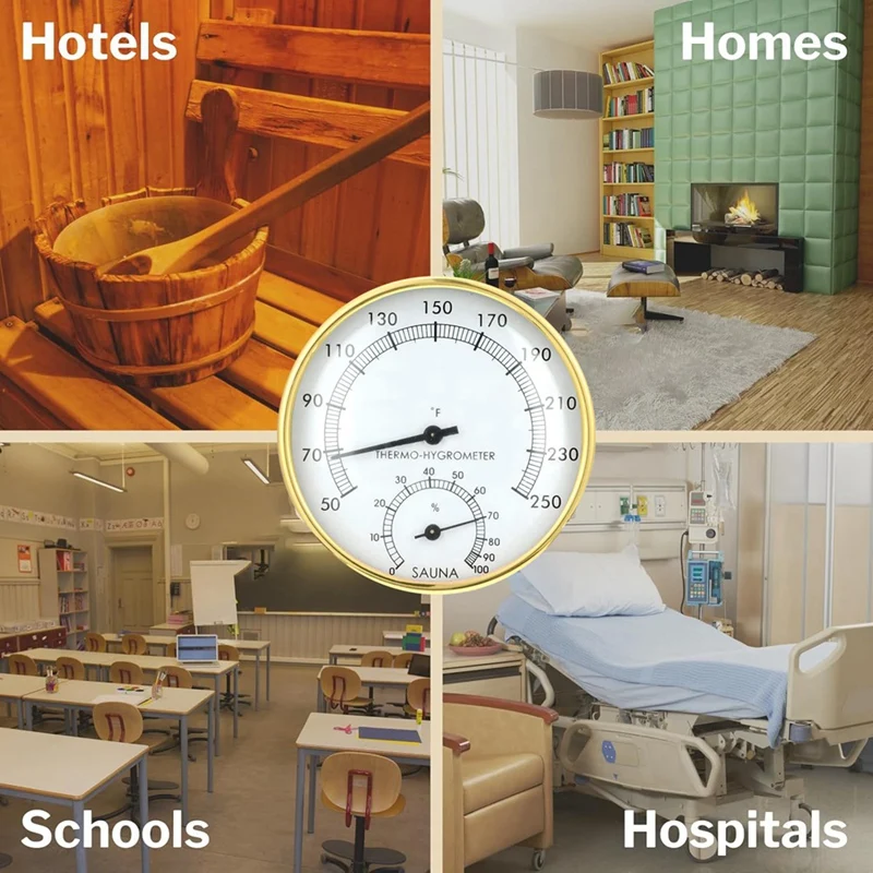 2 в 1 термометр для сауны по Фаренгейту и гигрометр монитор температуры влажности