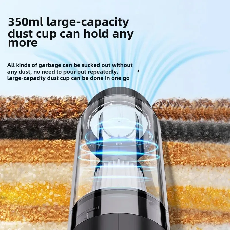 Мощный портативный автомобильный пылесос с беспроводной зарядкой небольшой