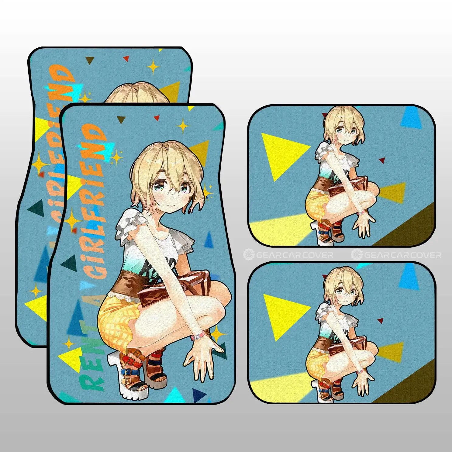 

Mami Nanami Car Floor Mats Custom Anime Rent A Girlfriend Car Accessories