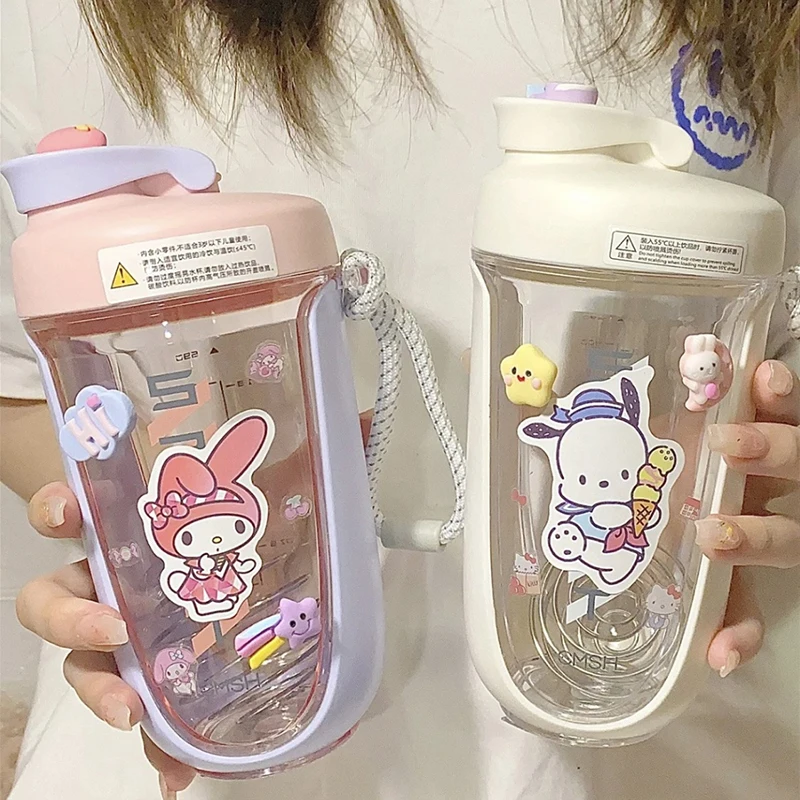 

Sanrio Pachacco My Melody Shaker Cup Water Bottle New Cute Anime 600ml Thicken Anti-fall Milkshake Mixer Cups for Sports Gifts