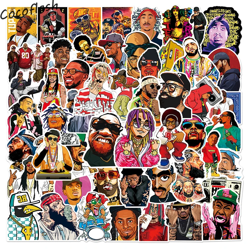 

10/50pcs Cartoon Hiphop Personality Rap Cool Graffiti Stickers Guitar Car Suitcase Scooter Notebook Waterproof Sticker Diy