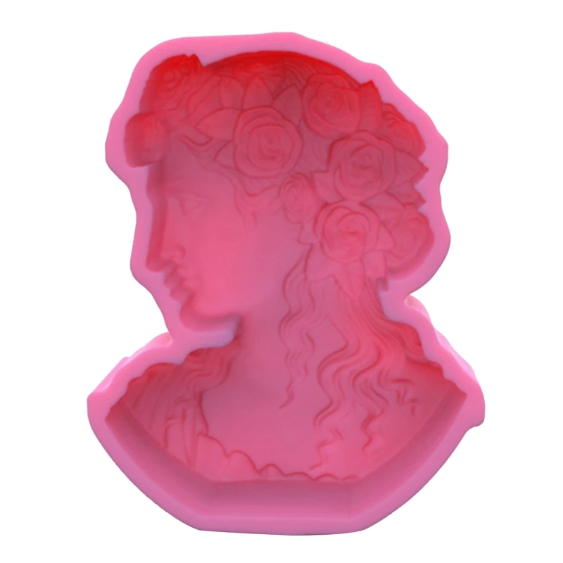 

W0YA Dame Statue Decoration 3D Candle Soap Mould DIY Candle Epoxy Mold Handmade Mold