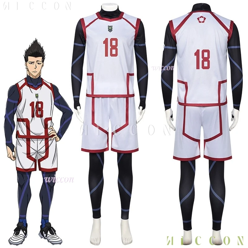 Комбинезон для косплея Blue Lock S2 топы из 2 предметов шорты комплект костюмов Chigiri Hyoma