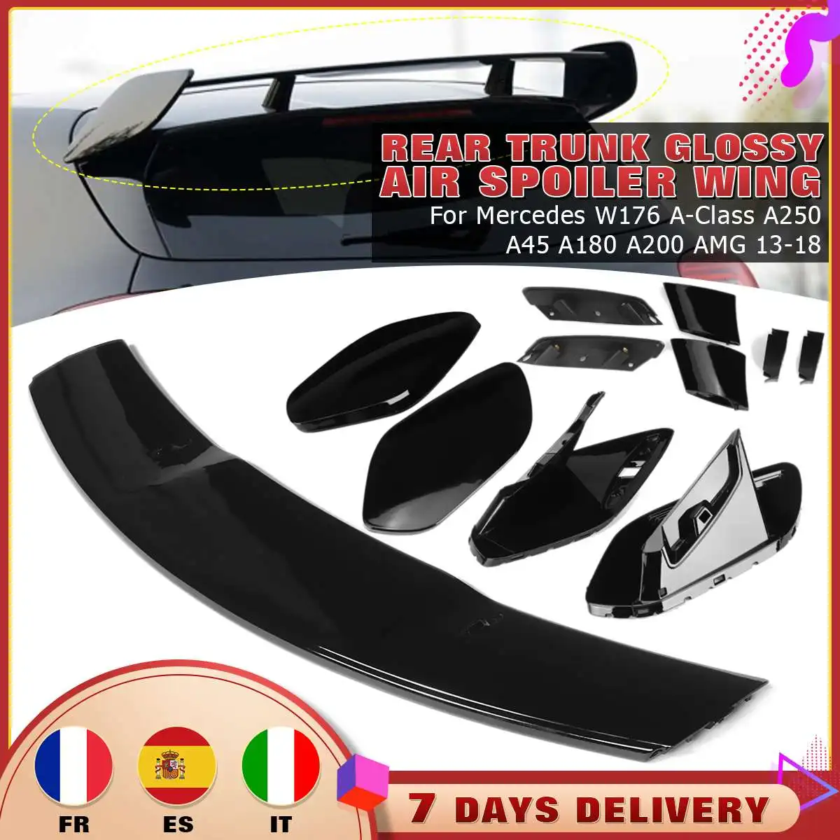 

For Mercedes Benz A Class W176 W177 A160 A180 A200 A250 A45 AMG 5-Door Hatchback 2013+ ABS Plastic Rear Spoiler Wing Trunk Cover