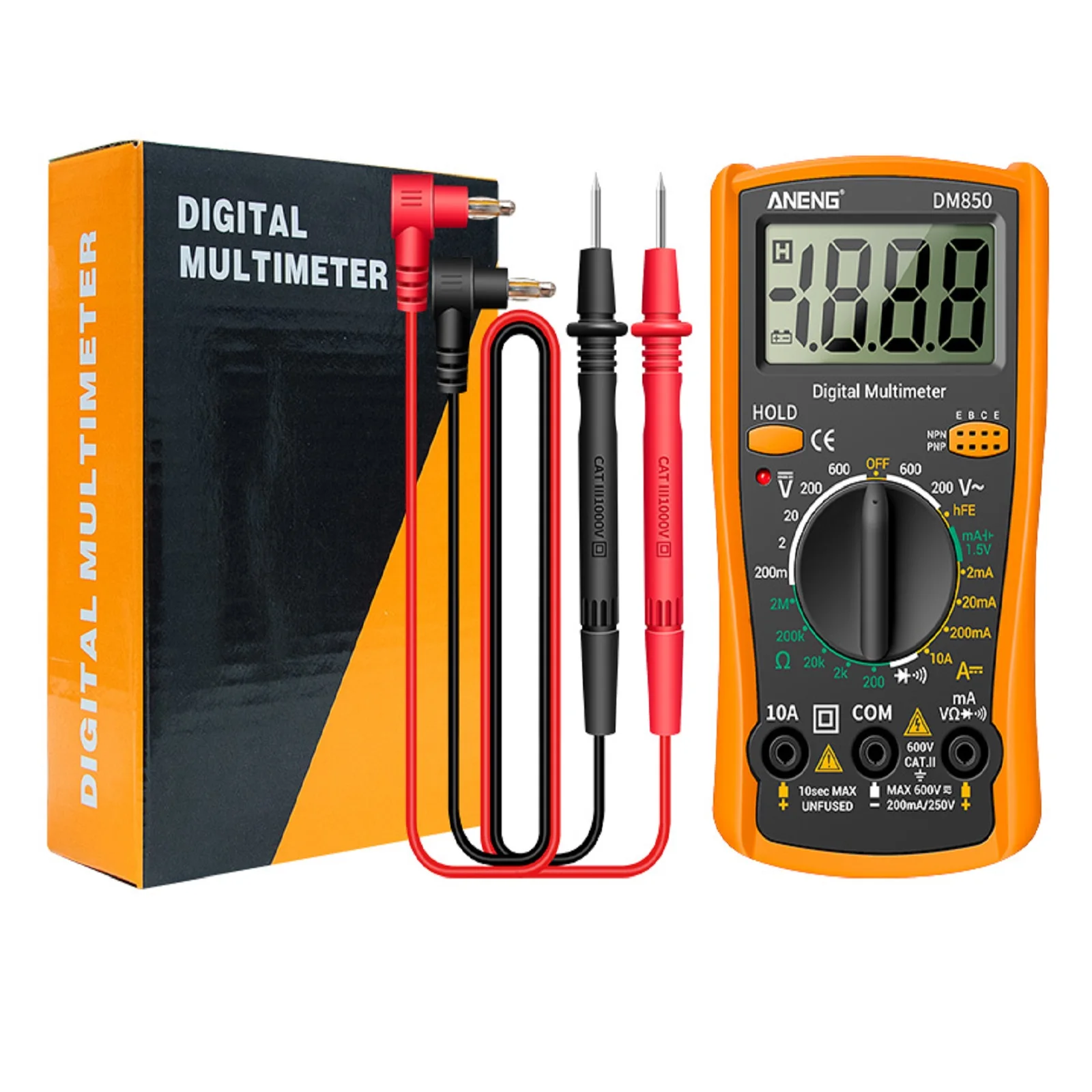 

ANENG DM850 Digital Multimeter 1999 Count AC/DC Current Ammeter Automatic Professional Electrical Analysis Instruments