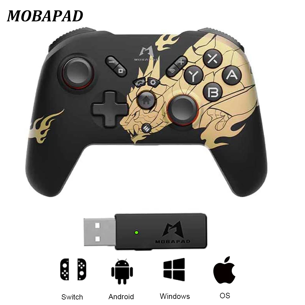 

MOBAPAD Pro Wireless Game Console Bluetooth Gamepad Monster Hunter Rise Controller Joystick for Nintendo Switch PC Android iOS