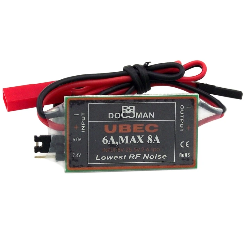 

Переключаемый Регулируемый источник питания DORCRCMAN DOMAN RC 6 В/7,4 В, 6 А, импульсный источник питания, Внешний 6 А, высоковольтный UBEC
