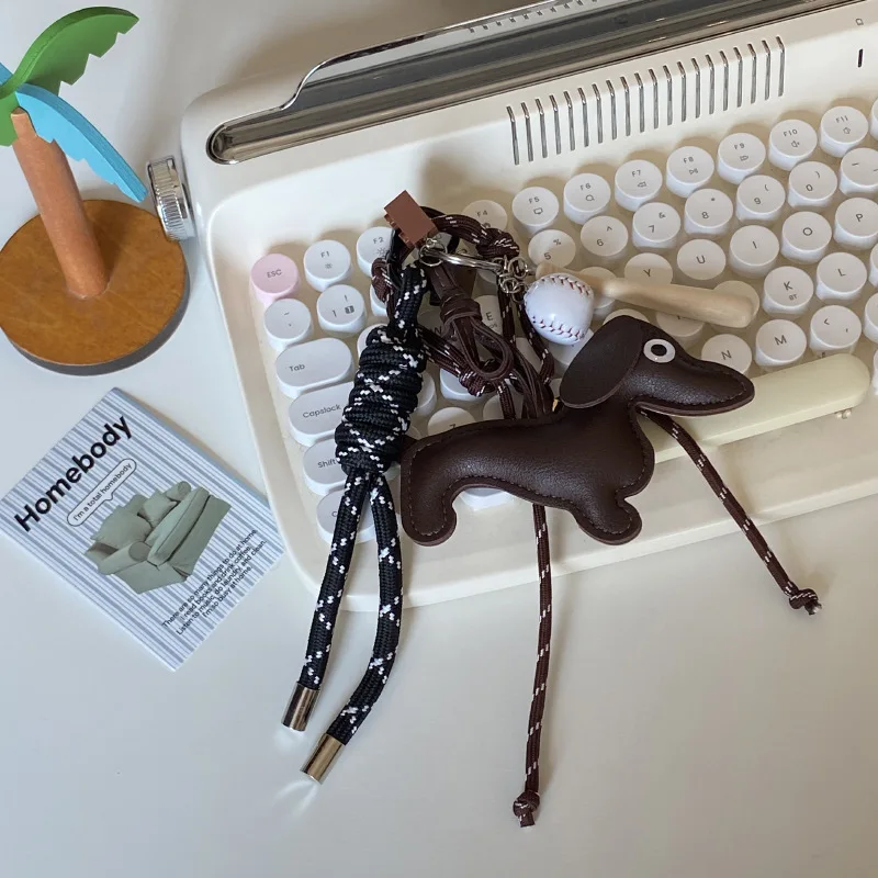 Милый мультяшный ретро-рюкзак для сосисок и собак подвеска кофейного цвета