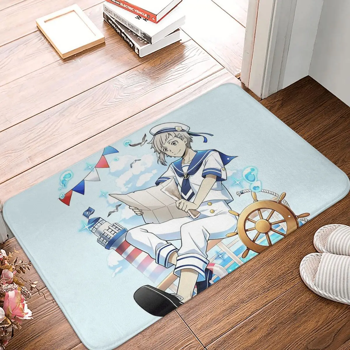 

Mayoi Card ReadBedroom Mat Bungo Stray Dogs Atsushi Nakajima Anime Doormat Living Room Carpet Entrance Door Rug Home Decoration