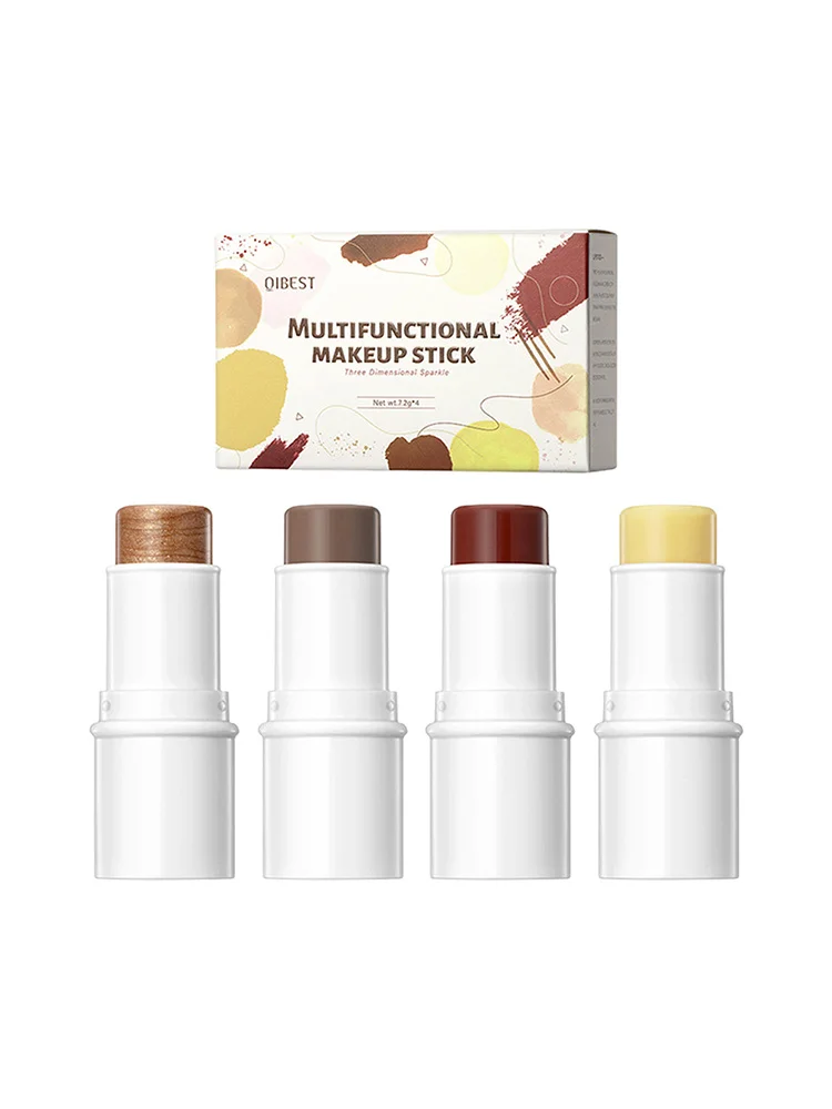 

Long-lasting Blush & Highlight Sticks Cream Blush Stick Moisturizing Stick Makeup Set Waterproof Facial Makeup Shading Stick Set