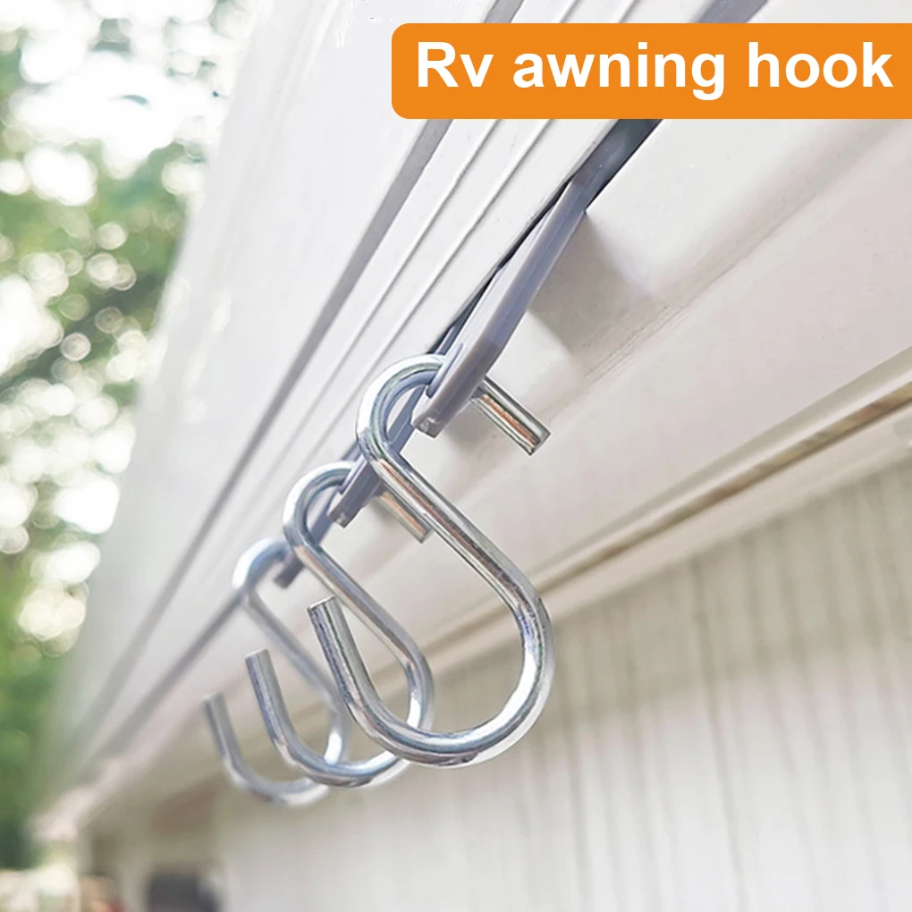 

Pack of 16 RV Cars Awnings Hook Portable Camper Clothes Hangers Light Holder Caravan S-shaped Hanging Hooks Travelling