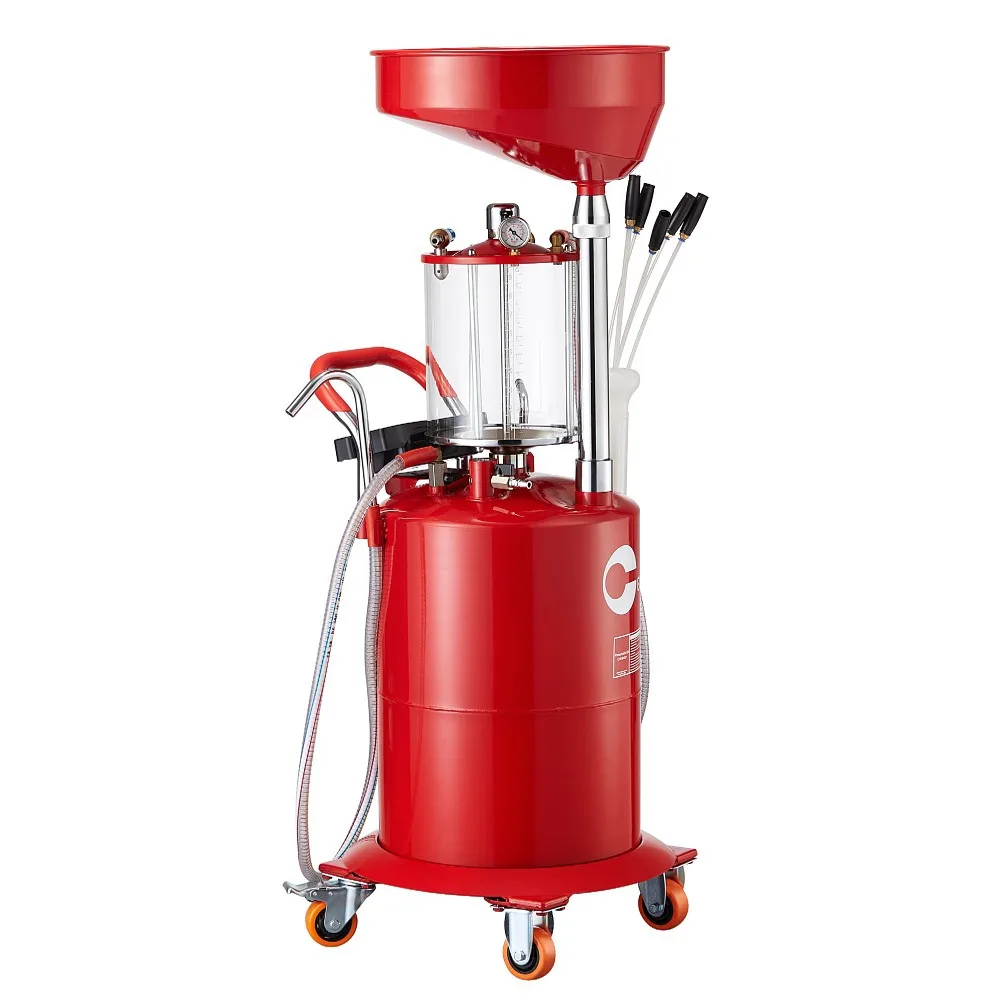 Новый мобильный эвакуатор жидкости AB5701 Red 80L с телескопической всасывающей