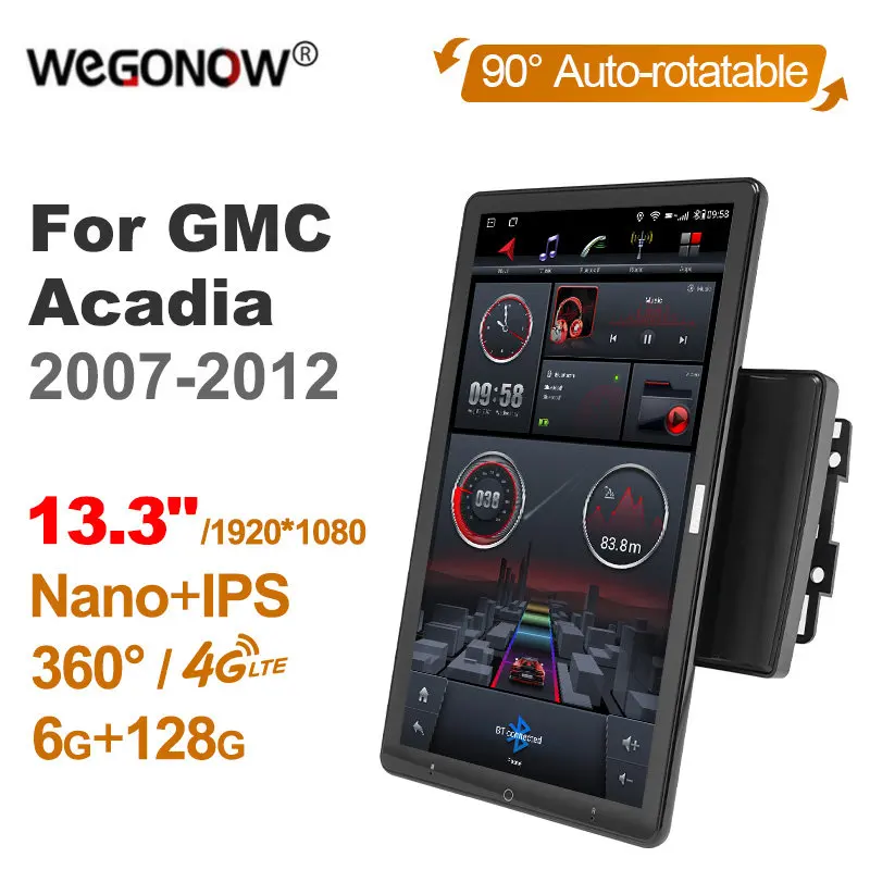 

1920*1080 Ownice Android10.0 для Chevrolet GMC надлежащего качества 2007-2012 Автомагнитола Видео Аудио 13,3 ''поворотный 360 6G 128G Тесла стиль