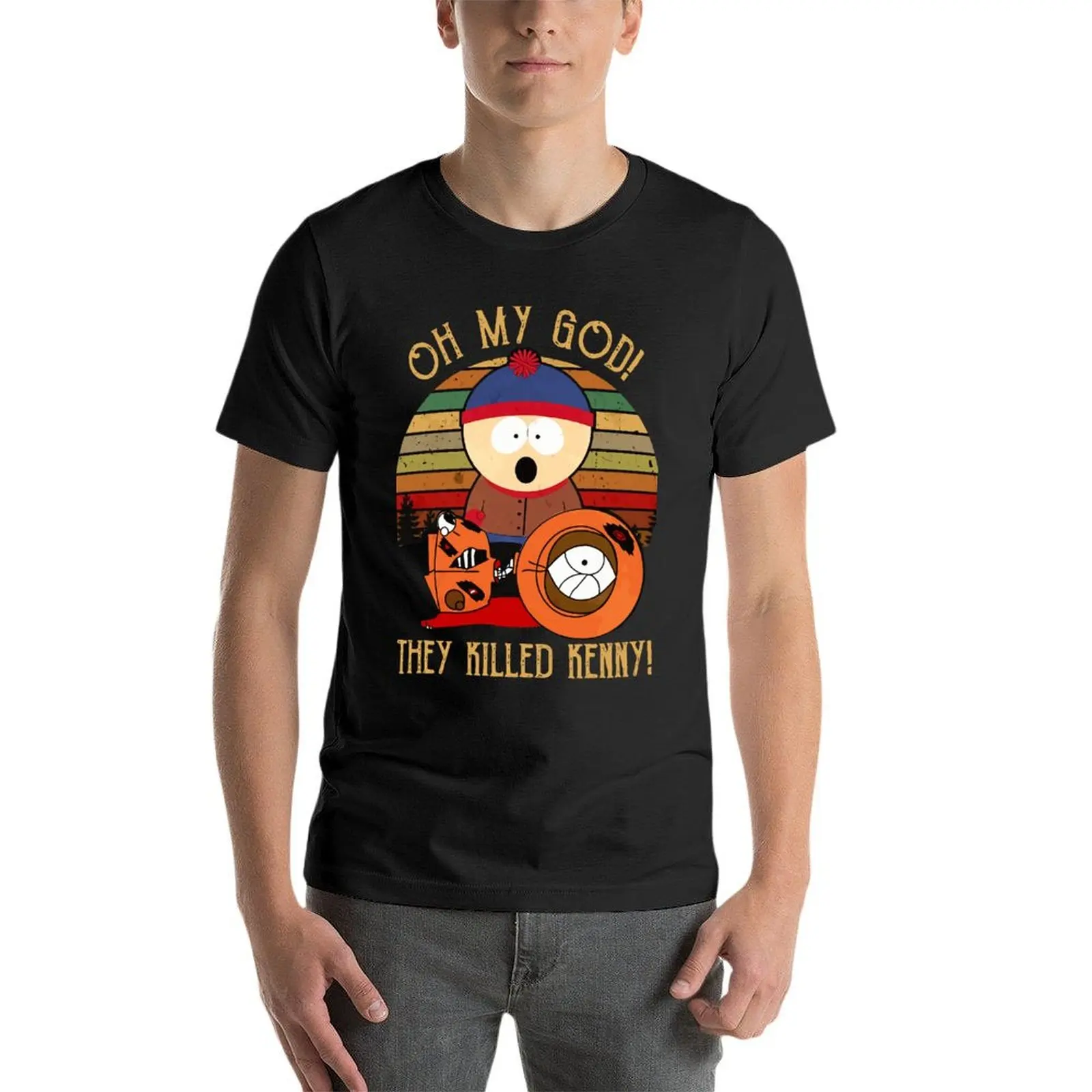 

Oh My God They Killed Kenny Vintage Oversized T Shirt Personalized Mens Clothing Short Sleeve Streetwear Big Size Top Tee